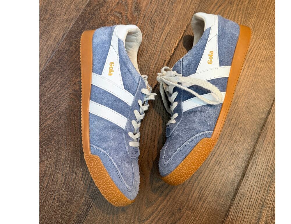 Gola Elan Womens Suede Sneakers Shoes Blue Sz 8